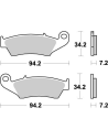 Plaquettes de frein MOTO MASTER métal fritté 093421 Nitro