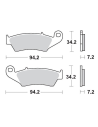 Plaquettes de frein MOTO MASTER métal fritté 093422 Nitro Sport