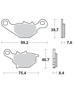 Plaquettes de frein MOTO MASTER métal fritté 093521 Nitro