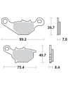 Plaquettes de frein MOTO MASTER métal fritté 093521 Nitro