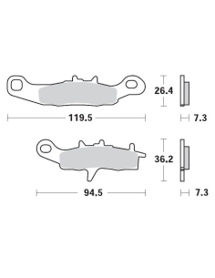 Plaquettes de frein MOTO MASTER métal fritté 093912 Racing GP