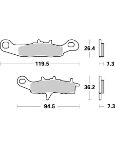 Plaquettes de frein MOTO MASTER métal fritté 093921 Nitro