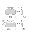 Plaquettes de frein MOTO MASTER métal fritté 094111 SinterPro Racing