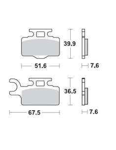 Plaquettes de frein MOTO MASTER métal fritté 094112 Racing GP
