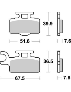 Plaquettes de frein MOTO MASTER métal fritté 094121 Nitro