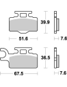 Plaquettes de frein MOTO MASTER métal fritté 094121 Nitro