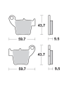 Plaquettes de frein MOTO MASTER métal fritté 094311 SinterPro Racing