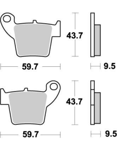 Plaquettes de frein MOTO MASTER métal fritté 094321 Nitro