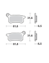 Plaquettes de frein MOTO MASTER métal fritté 094611 SinterPro Racing