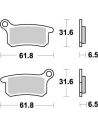 Plaquettes de frein MOTO MASTER métal fritté 094621 Nitro