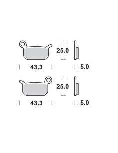 Plaquettes de frein MOTO MASTER métal fritté 094711 SinterPro Racing