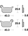 Plaquettes de frein MOTO MASTER métal fritté 094721 Nitro
