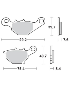 Plaquettes de frein MOTO MASTER métal fritté 094811 SinterPro Racing