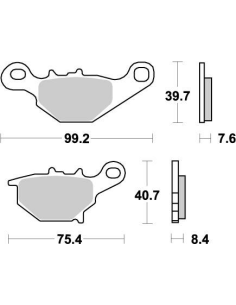Plaquettes de frein MOTO MASTER métal fritté 094821 Nitro