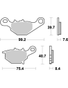 Plaquettes de frein MOTO MASTER métal fritté 094821 Nitro
