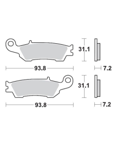 Plaquettes de frein MOTO MASTER métal fritté 094912 Racing GP