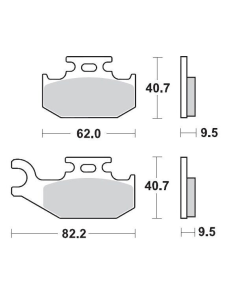 Plaquettes de frein MOTO MASTER métal fritté 095011 SinterPro Racing