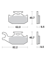 Plaquettes de frein MOTO MASTER métal fritté 095011 SinterPro Racing