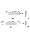 Plaquettes de frein MOTO MASTER métal fritté 095411 SinterPro Racing