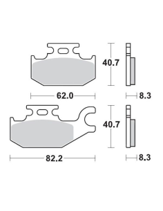 Plaquettes de frein MOTO MASTER métal fritté 095711 SinterPro Racing