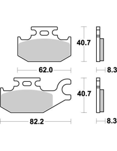Plaquettes de frein MOTO MASTER métal fritté 095721 Nitro