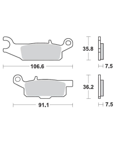 Plaquettes de frein MOTO MASTER métal fritté 095911 SinterPro Racing