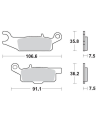 Plaquettes de frein MOTO MASTER métal fritté 095911 SinterPro Racing