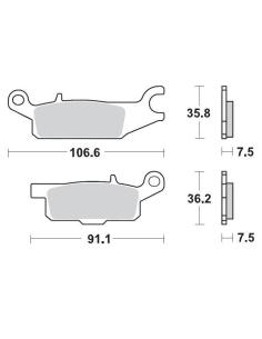 Plaquettes de frein MOTO MASTER métal fritté 096011 SinterPro Racing