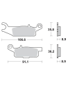 Plaquettes de frein MOTO MASTER métal fritté 096121 Nitro
