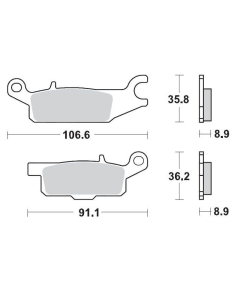 Plaquettes de frein MOTO MASTER métal fritté 096211 SinterPro Racing