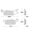 Plaquettes de frein MOTO MASTER métal fritté 096221 Nitro