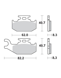 Plaquettes de frein MOTO MASTER métal fritté 096311 SinterPro Racing