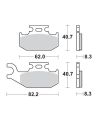Plaquettes de frein MOTO MASTER métal fritté 096311 SinterPro Racing