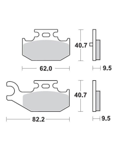 Plaquettes de frein MOTO MASTER métal fritté 096411 SinterPro Racing