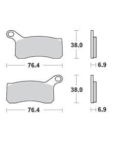 Plaquettes de frein MOTO MASTER métal fritté 096511 SinterPro Racing