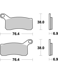 Plaquettes de frein MOTO MASTER métal fritté 096521 Nitro