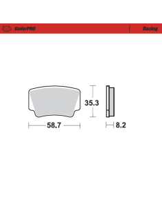 Plaquettes de frein MOTO MASTER métal fritté 096611 SinterPro Racing