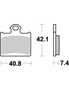 Plaquettes de frein MOTO MASTER métal fritté 096721 Nitro