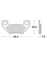 Plaquettes de frein MOTO MASTER métal fritté 097211 SinterPro Racing