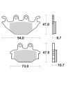 Plaquettes de frein MOTO MASTER métal fritté 098321 Nitro