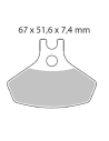 Plaquettes de frein MOTO MASTER métal fritté 098621 Nitro