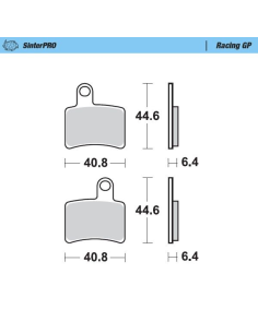 Plaquettes de frein MOTO MASTER métal fritté 099312 Racing GP