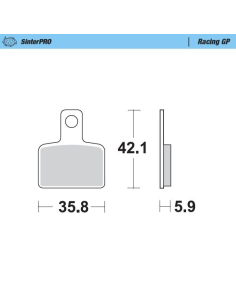Plaquettes de frein MOTO MASTER métal fritté 099412 Racing GP