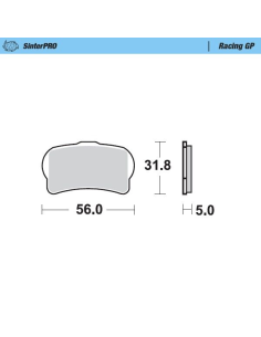 Plaquettes de frein MOTO MASTER métal fritté 099512 Racing GP