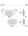 Plaquettes de frein MOTO MASTER métal fritté 099621 Nitro