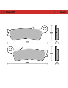 Plaquettes de frein MOTO MASTER métal fritté 099811 SinterPro Racing