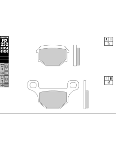 Plaquettes de frein GALFER G1054 organique semi métal FD252