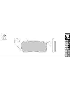 Plaquettes de frein GALFER G1370 sinter route FD266