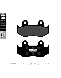 Plaquettes de frein GALFER G1050 semi métal FD284