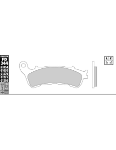 Plaquettes de frein GALFER G1375 sinter racing FD344